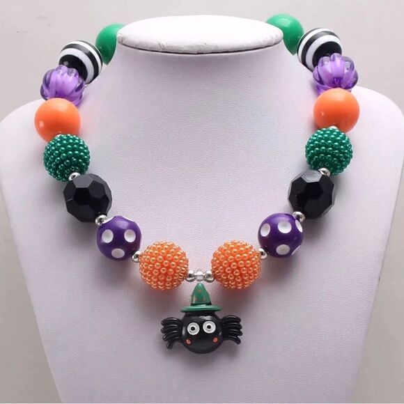 Brand New Girls Fall Chunky Beaded Necklace - Picture 1 of 2